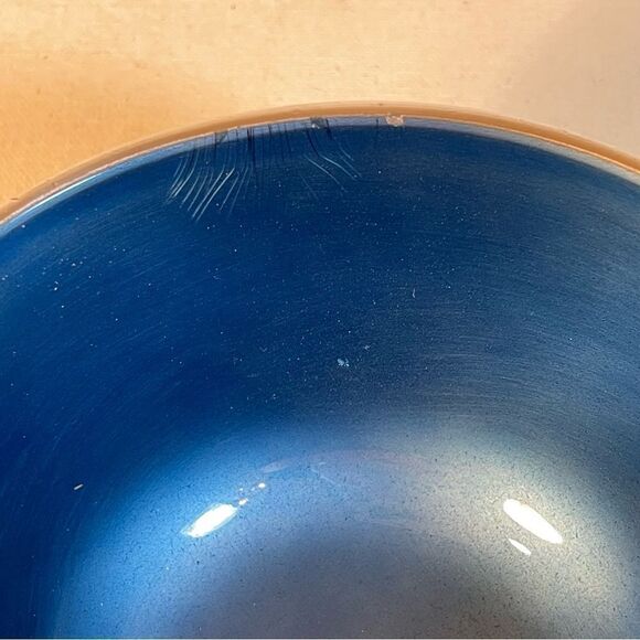 Towle Silver Plated Rich Blue Enamel Bowl 5" EP 5001 Mid 20th Century - Picture 8 of 16